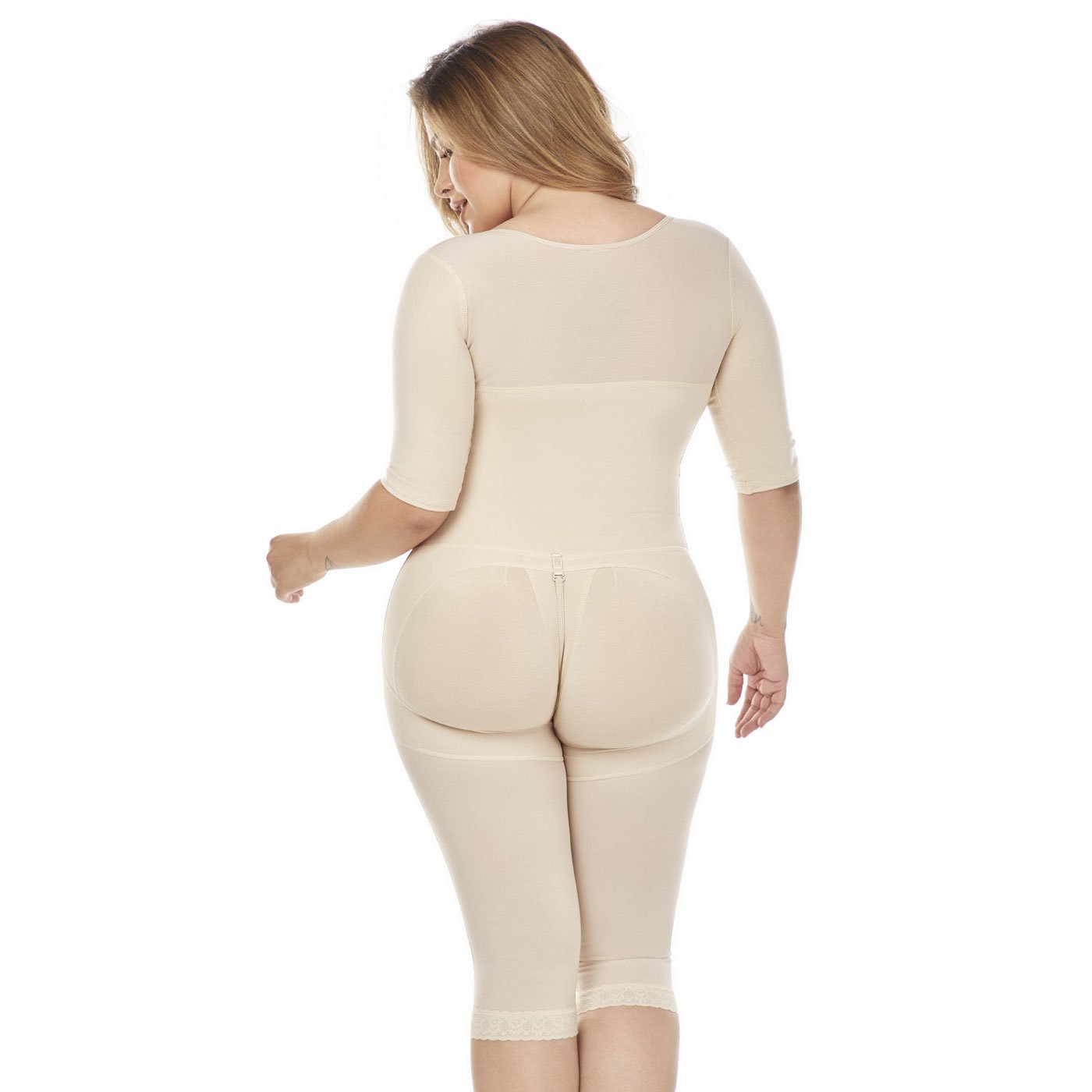 MariaE Fajas | Long Sleeve Postoperative Shapewear With Over Bust Strap | After Pregnancy Compression Garment - fajacolombian