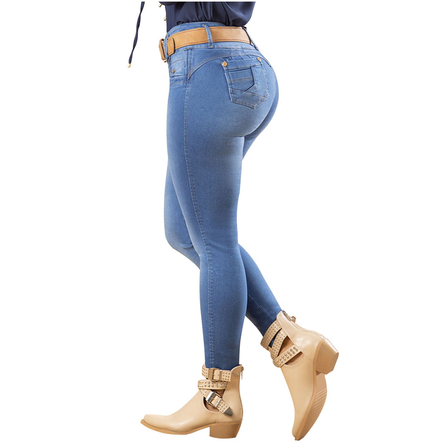 Draxy 1444 | Classic Tight Denim Butt Lifting Skinny Jeans for Women - fajacolombian