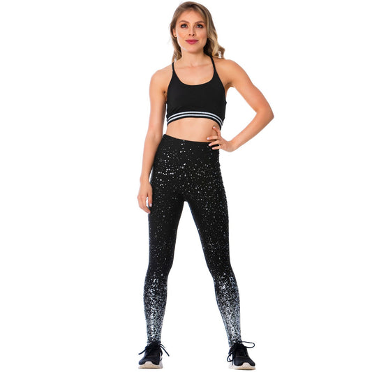 Flexmee 946166 | High-Waisted Shimmer Gym Leggings for Women | High-Waisted Shimmer Sports Leggings for Women’s Tummy Control - fajacolombian