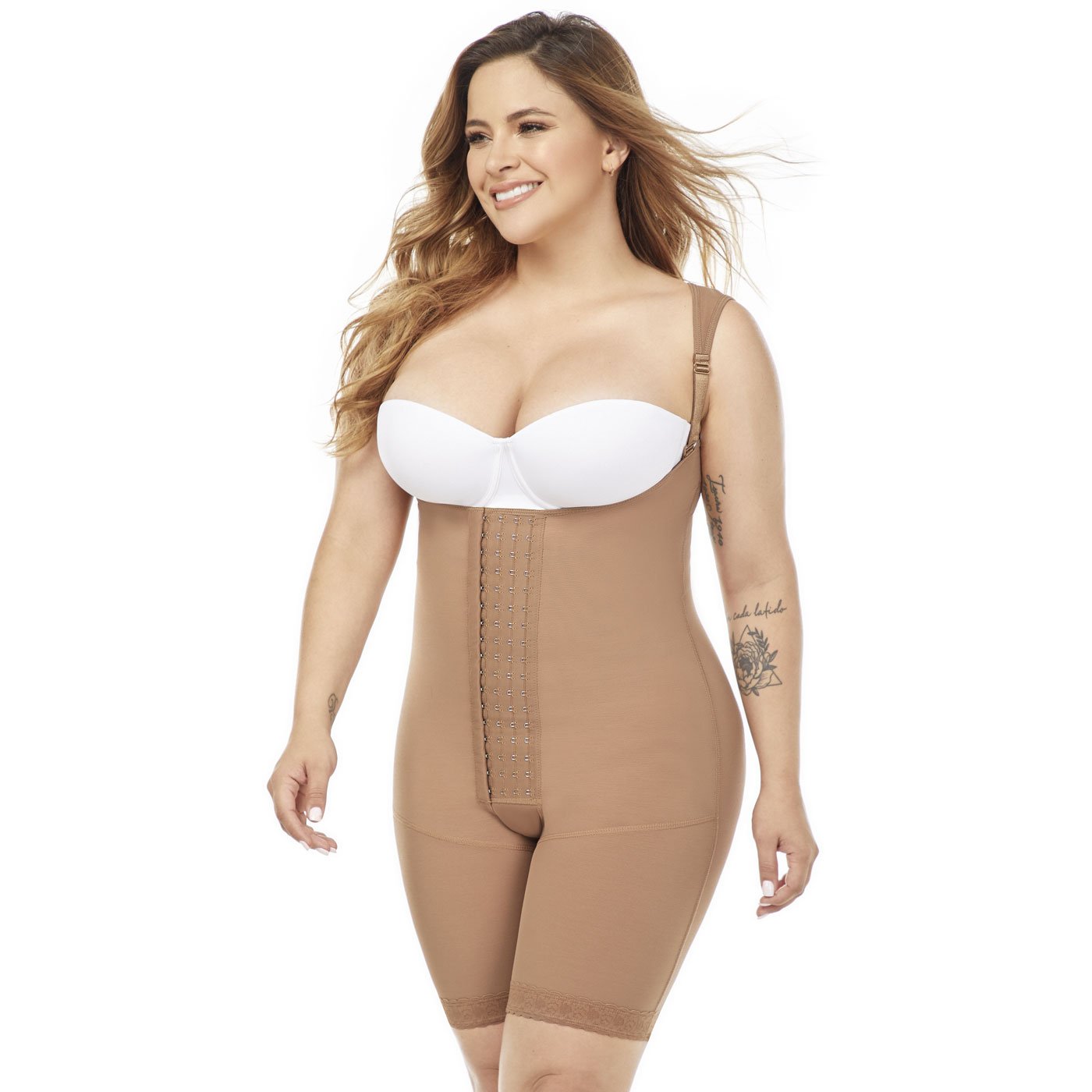 MariaE Fajas FQ100 | Classical Post Surgery Body Shaper for Women | Open Bust & Front Closure - fajacolombian