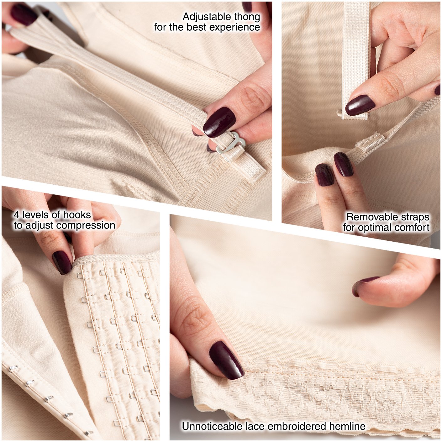 Fajas MariaE 9142 | Long Sleeve Postoperative Shapewear With Over Bust Strap | After Pregnancy Compression Garment - Pal Negocio