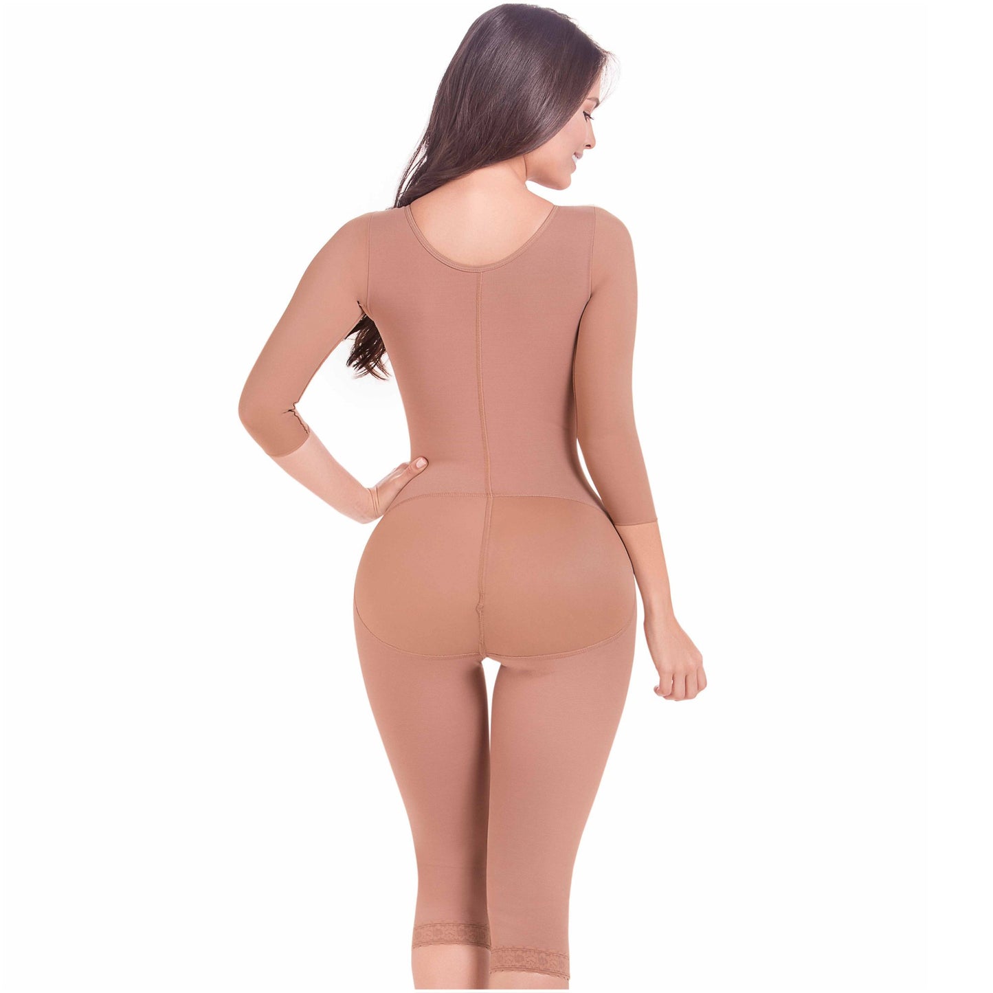 MariaE Fajas 9292 | Tummy Control Postoperative Full Shapewear with Sleeves - fajacolombian