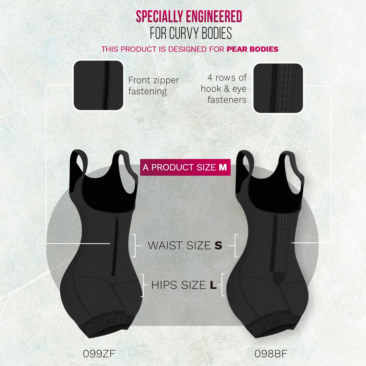 Bling Shapers 098  | Comfortable Tummy Control Bodyshaper | Perfect Butt Lifter Bodysuit | Colombian Shapewear for Postpartum and Post Surgery - fajacolombian