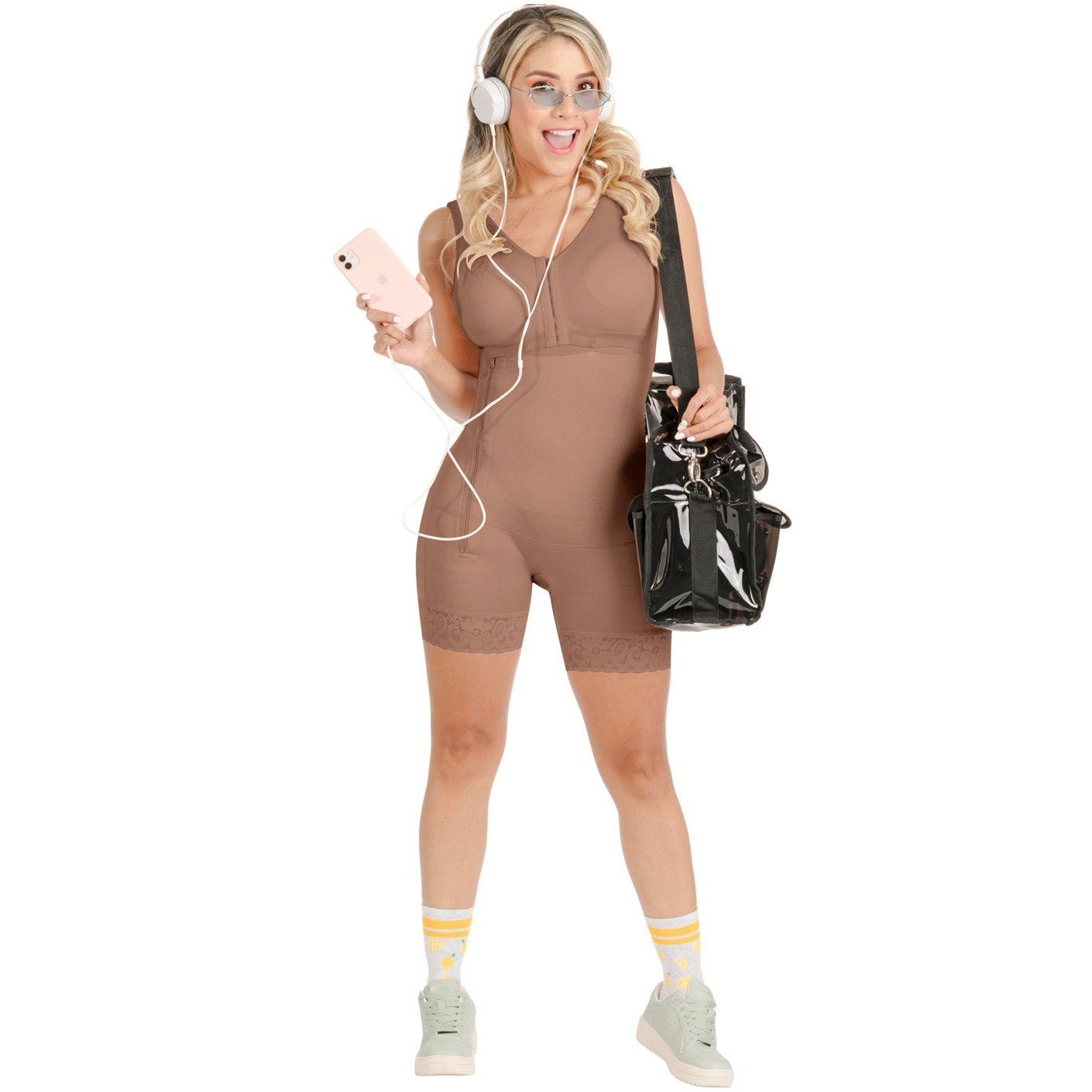 Fajas SONRYSE TR53 | Post Surgery Tummy Stage 2 Tuck Bodyshaper for Women | Best Women Tummy Trimmer Butt Lifter Thong Lace Style - fajacolombian