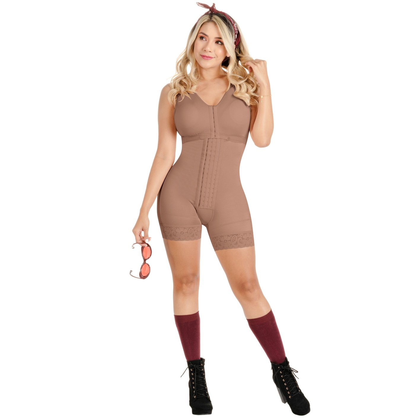 Fajas SONRYSE TR086BF | Wide Strap Shapewear for Women Tummy Control | Adjustable Hooks Body Shaper Butt Lifter Thigh Slimmer - fajacolombian