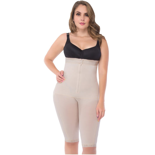 Uplady 6142 | Tummy Control Butt Lifting High Waisted Shapewear | High-Waisted Capri High Compression Post Surgical Bodysuit Shaper Shorts - fajacolombian