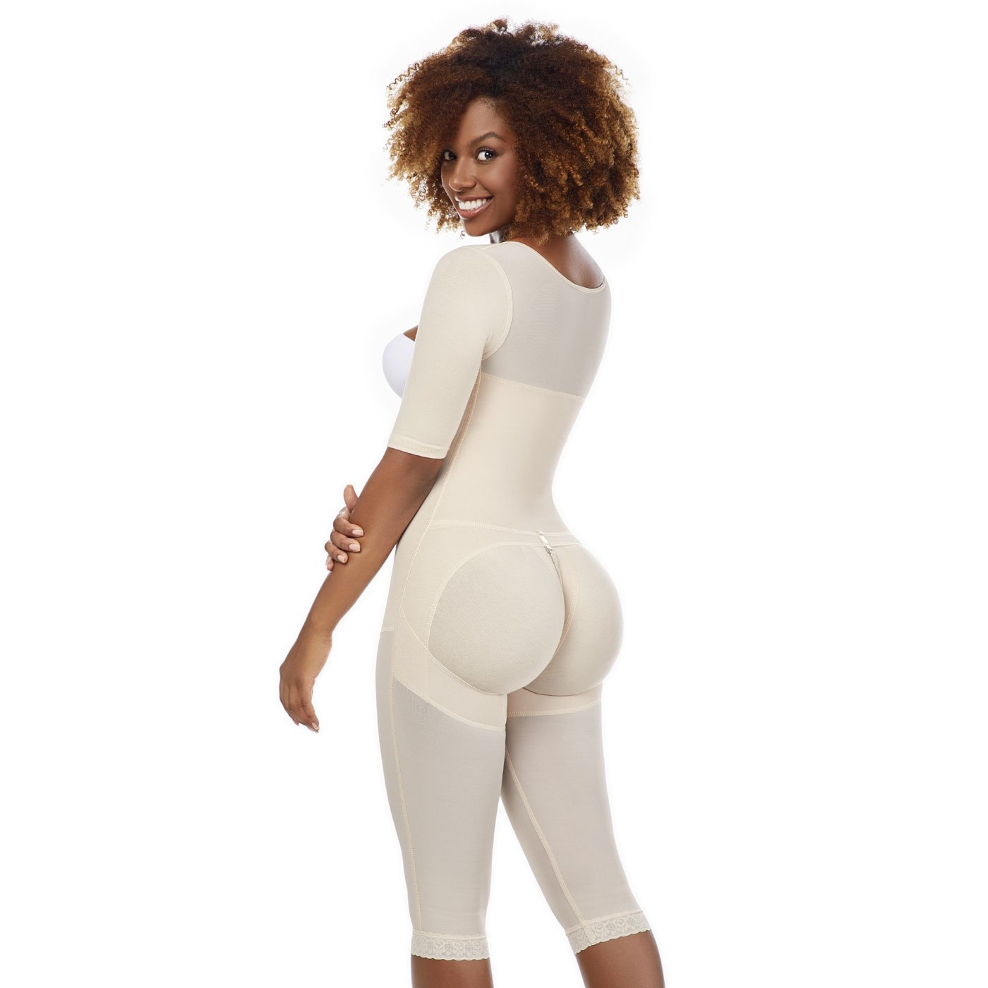 MariaE Fajas | Long Sleeve Postoperative Shapewear With Over Bust Strap | After Pregnancy Compression Garment - fajacolombian