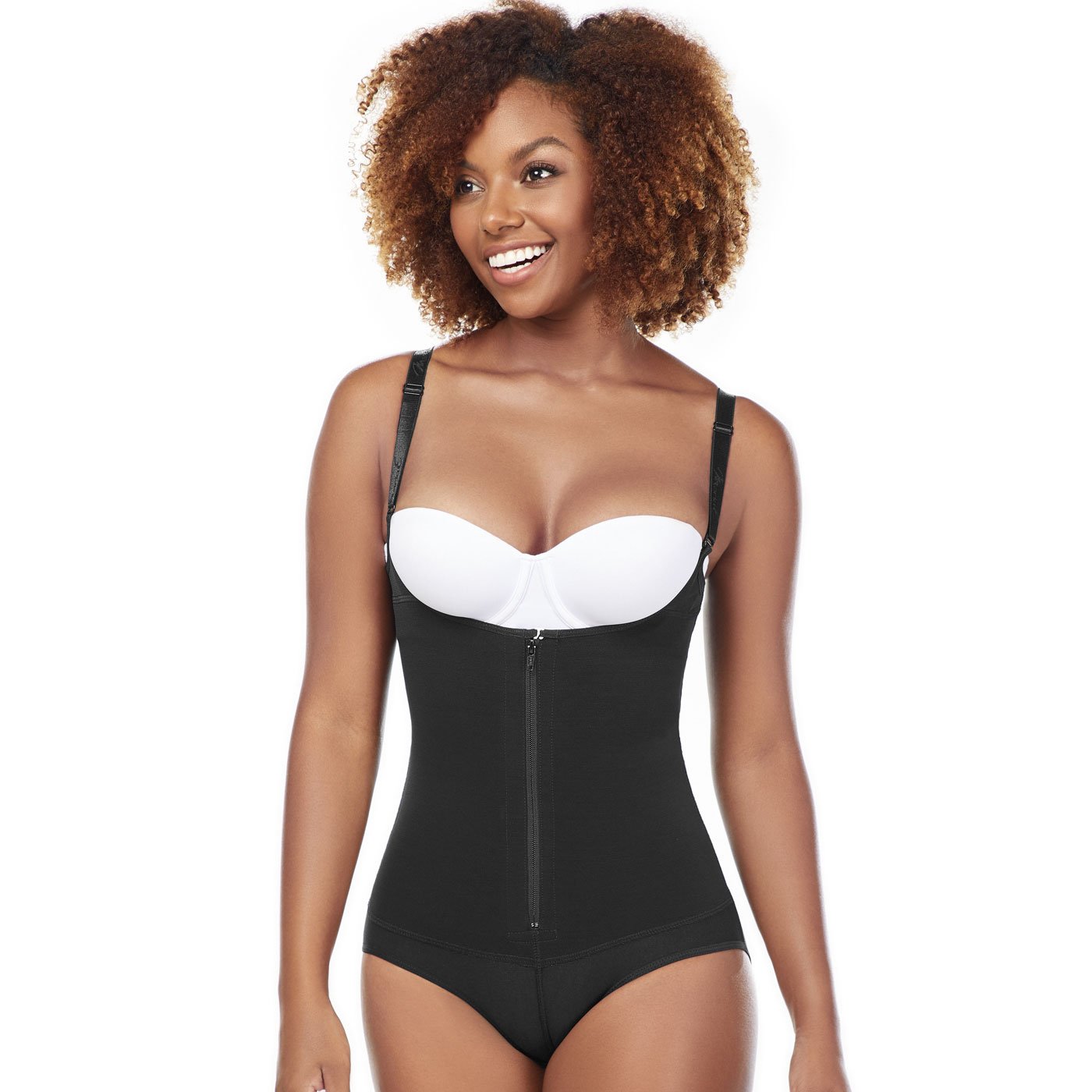 MariaE Fajas 9415 | Slimming Bodysuit Shapewear | Women Thong Sleeveless Shaping Lace Bodysuit | Daily Use - fajacolombian