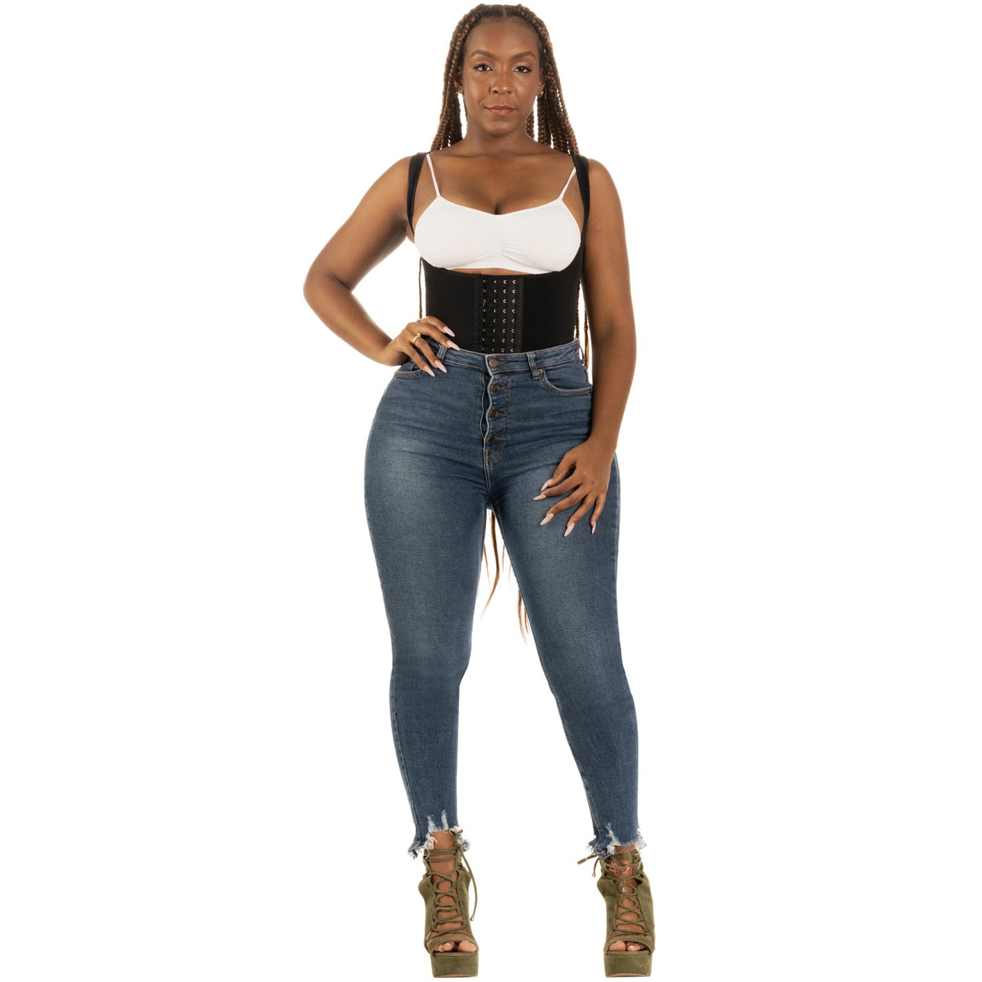 Bling Shapers 098  | Comfortable Tummy Control Bodyshaper | Perfect Butt Lifter Bodysuit | Colombian Shapewear for Postpartum and Post Surgery - fajacolombian