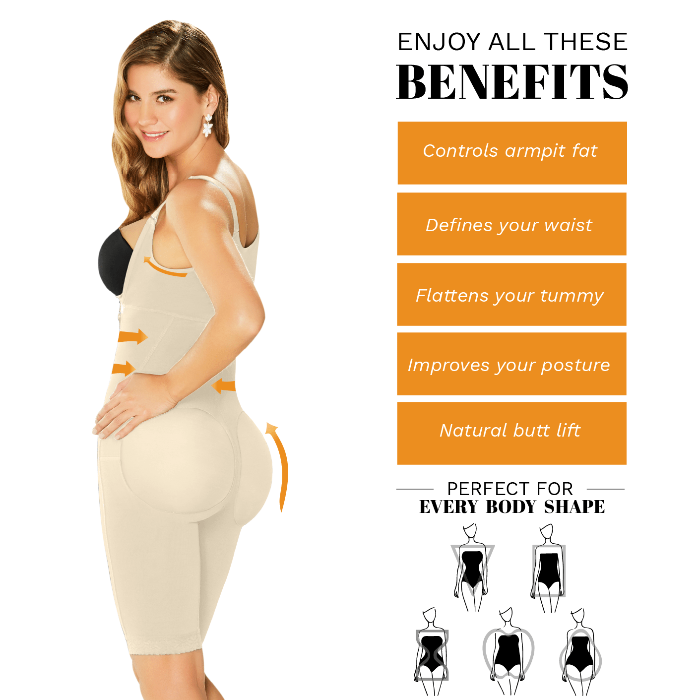 Diane & Geordi 2393 | Women's Firm Control Full Body Shaper | Post Surgery Liposuction Compression Garments - fajacolombian