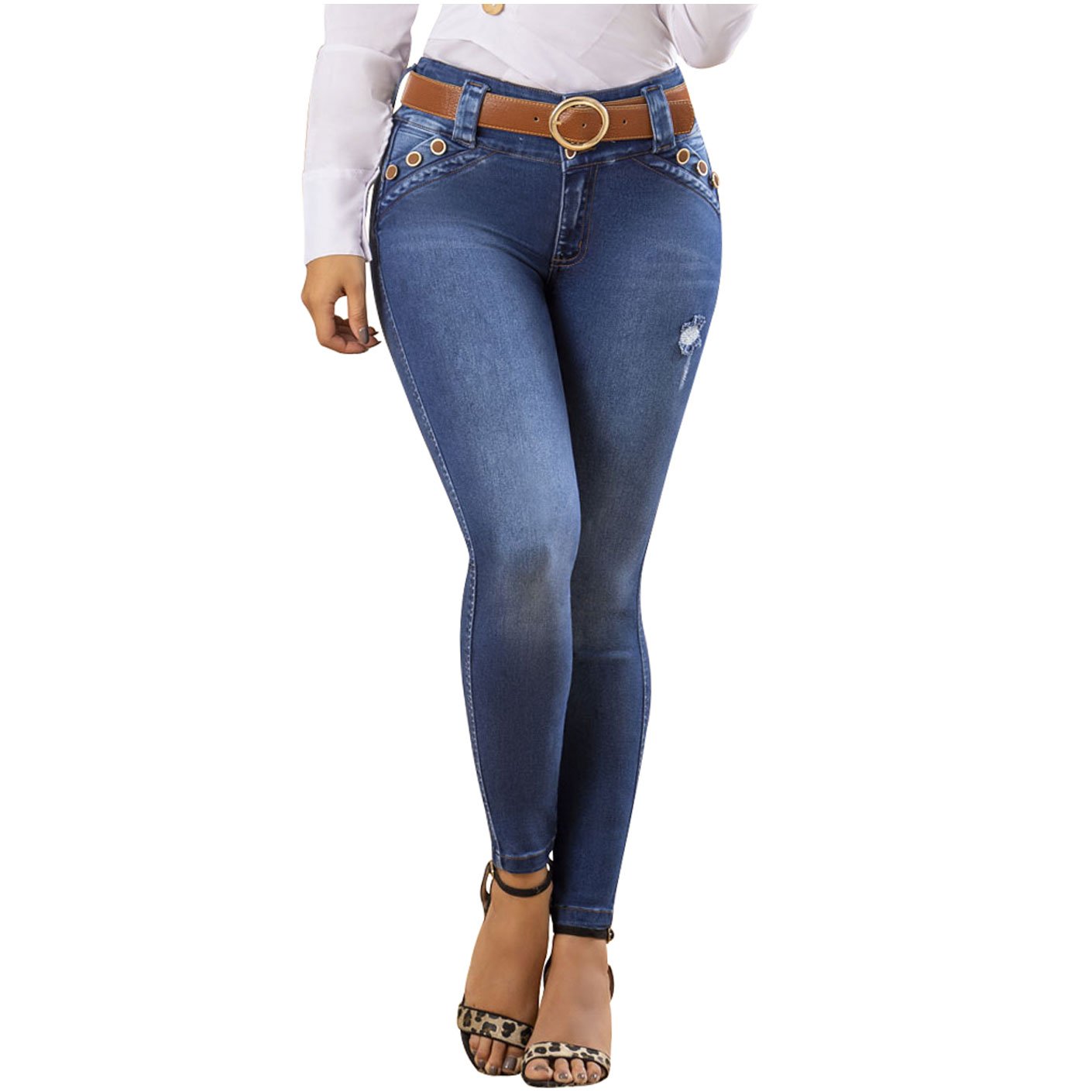 Draxy 1445 | Modern Butt Lifting Skinny Denim Jeans for Women - fajacolombian