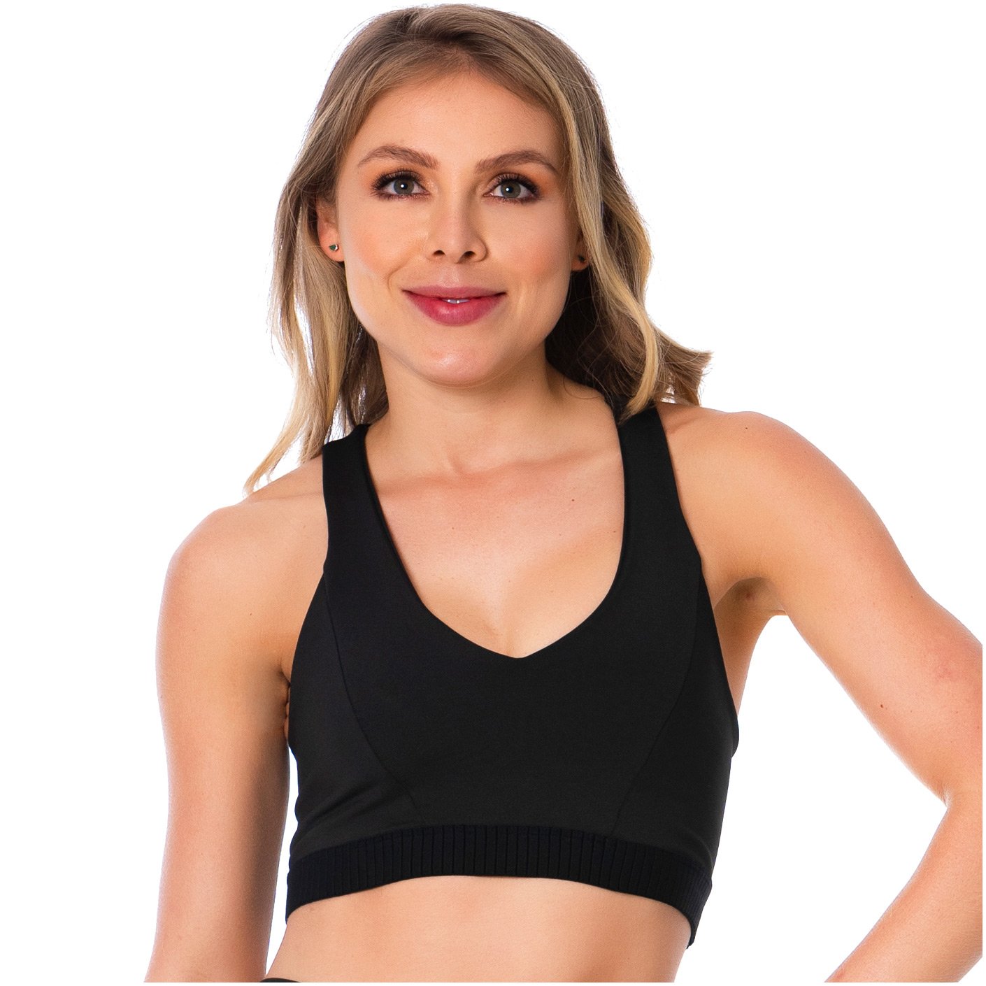FlexMee 902036 | Criss-Cross Sports Underbust Band Bra for Women | Criss-Cross Back Bra for Workout - fajacolombian