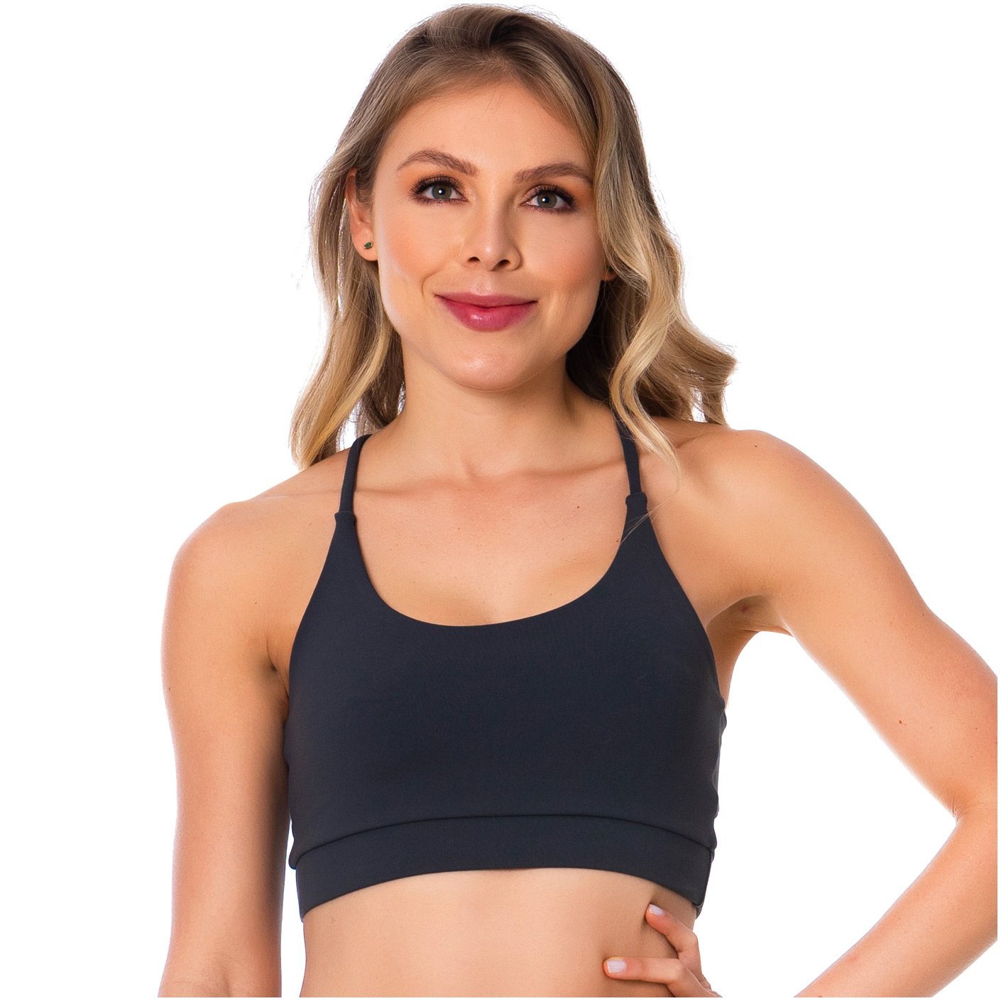 FLEXMEE  902037 2020-1 | Women's Gray T-Back Gym Bra - fajacolombian