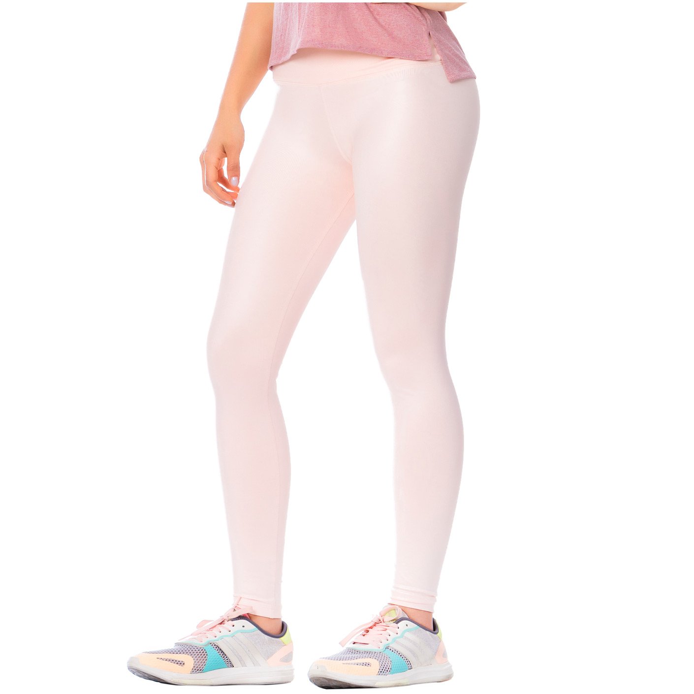 FLEXMEE 946164 | High-Rise Shimmer Sports Leggings for Women | Stylish Workout High Waist Tummy Control Leggings - fajacolombian