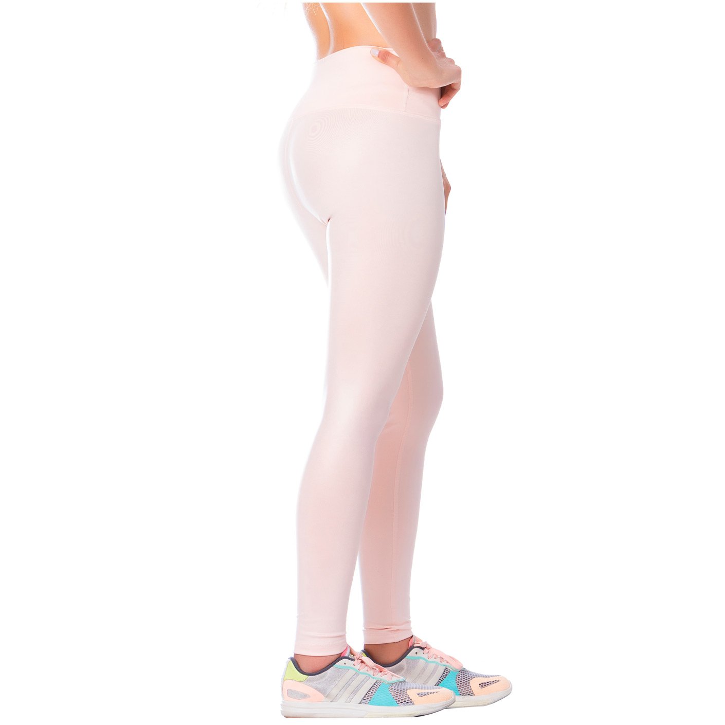 FLEXMEE 946164 | High-Rise Shimmer Sports Leggings for Women | Stylish Workout High Waist Tummy Control Leggings - fajacolombian