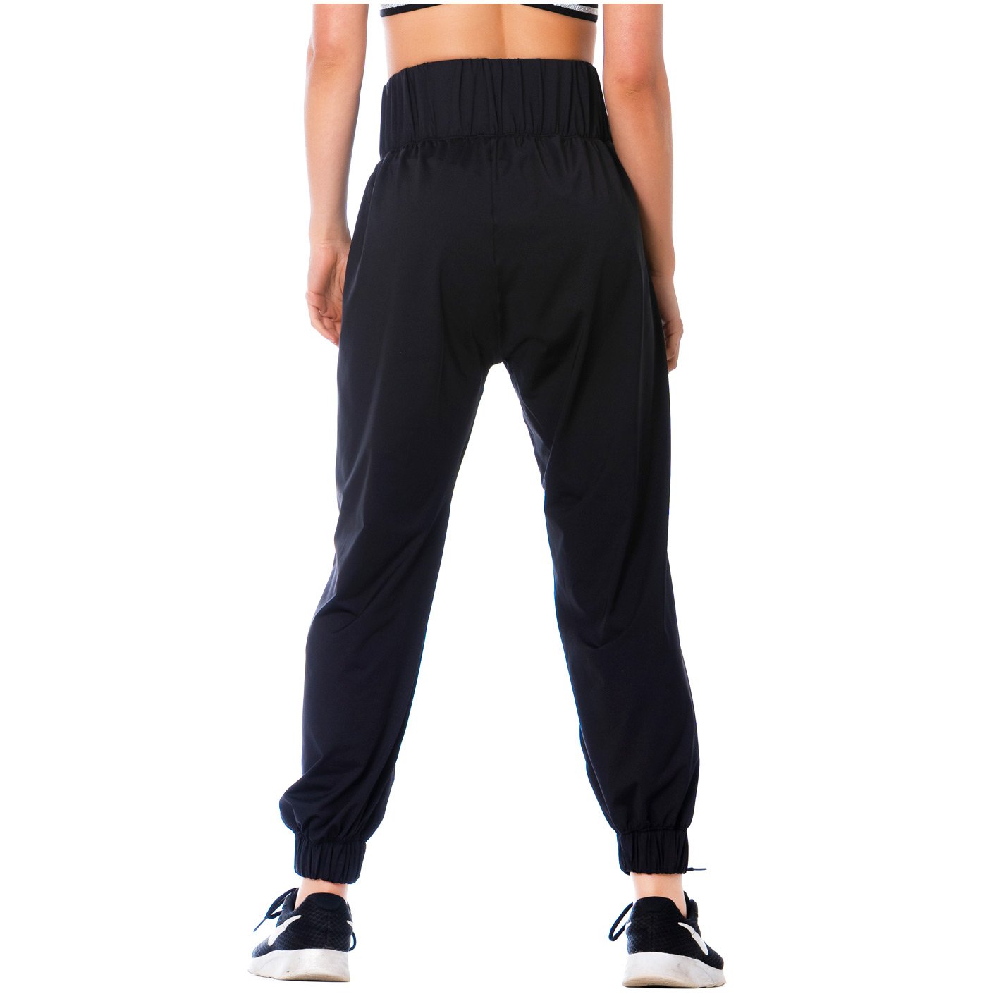 FLEXMEE  952054 | High-Waisted Black Joggers For Workout | High Elastic Tummy Control Joggers for Women - fajacolombian