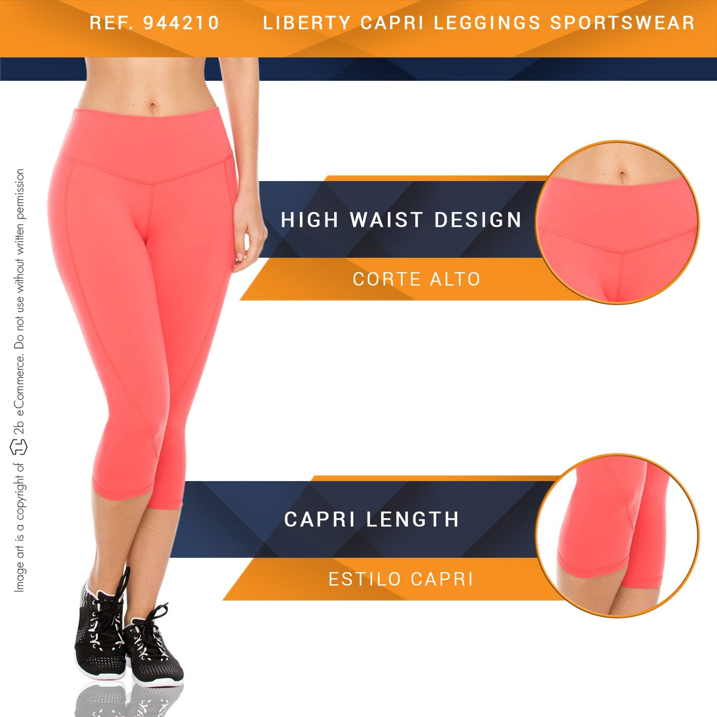 Flexmee 944210 Liberty Mid Rise Capri Leggings for Women | Supplex - Pal Negocio