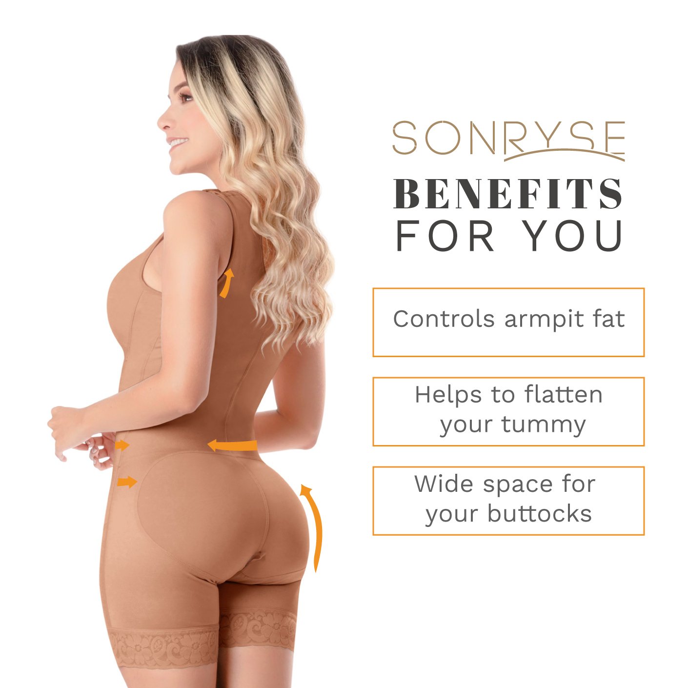 SONRYSE 053ZL | Build-in Bra Shapewear | Postpartum | Post Surgery - fajacolombian