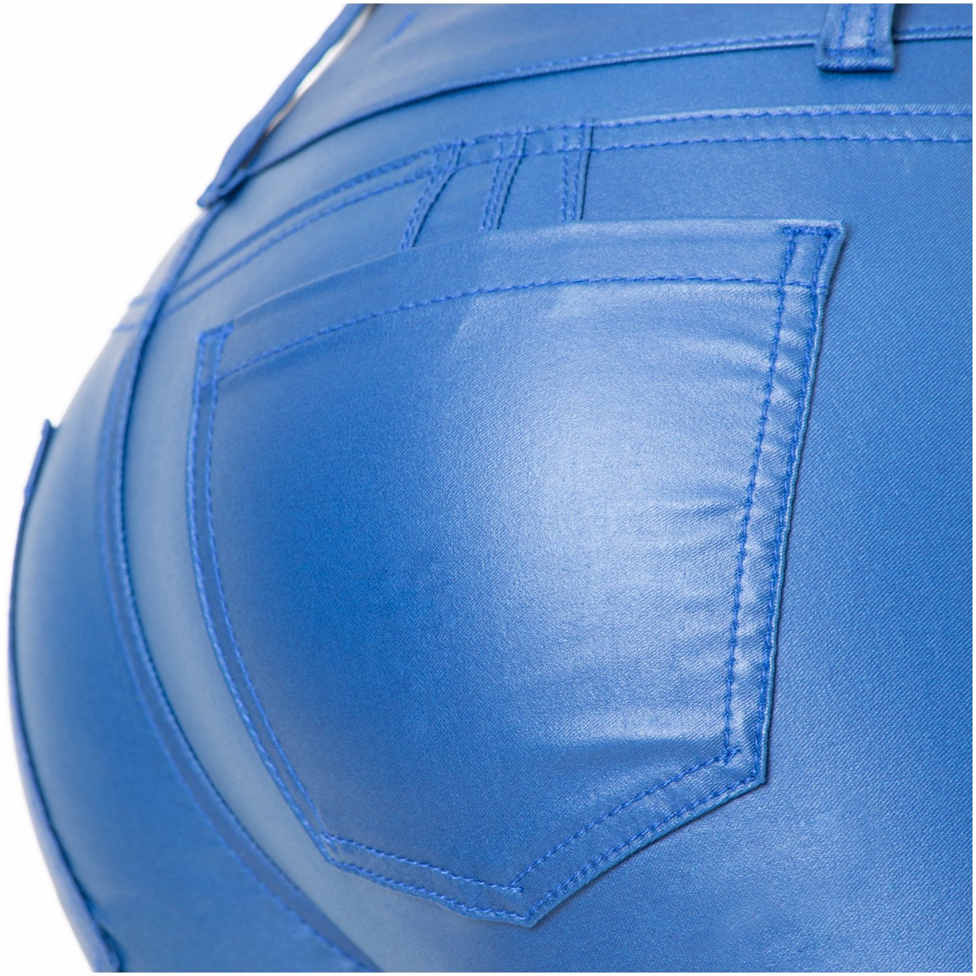 Faux Leather Mid Rise Jeans for Women -colombian jeans & fajas