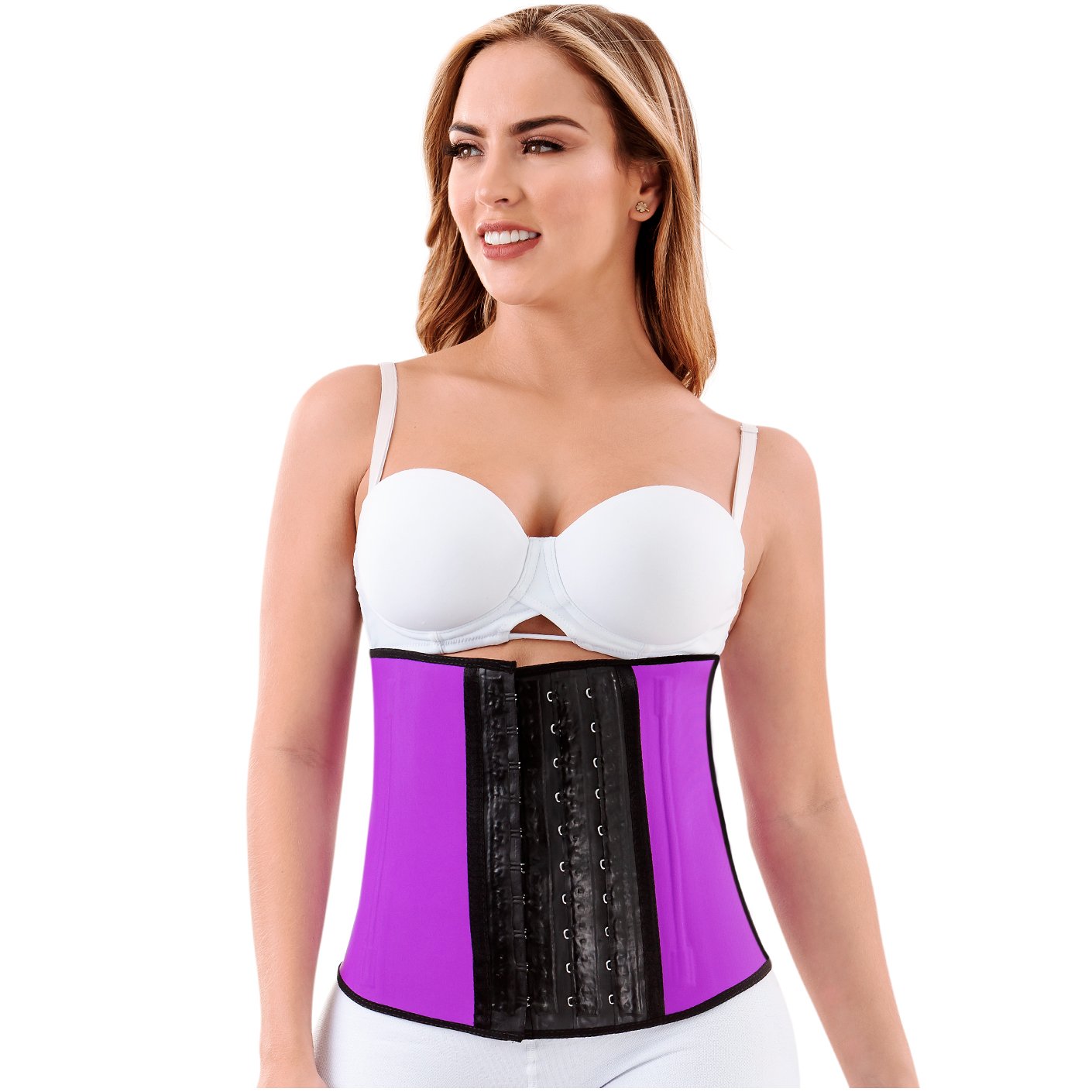 LATY ROSE 1042 | Waist Trainer Tummy Control Cincher | Workout Girdles for Women } Latex Waist Trainer Tummy Trimmer For Women - fajacolombian