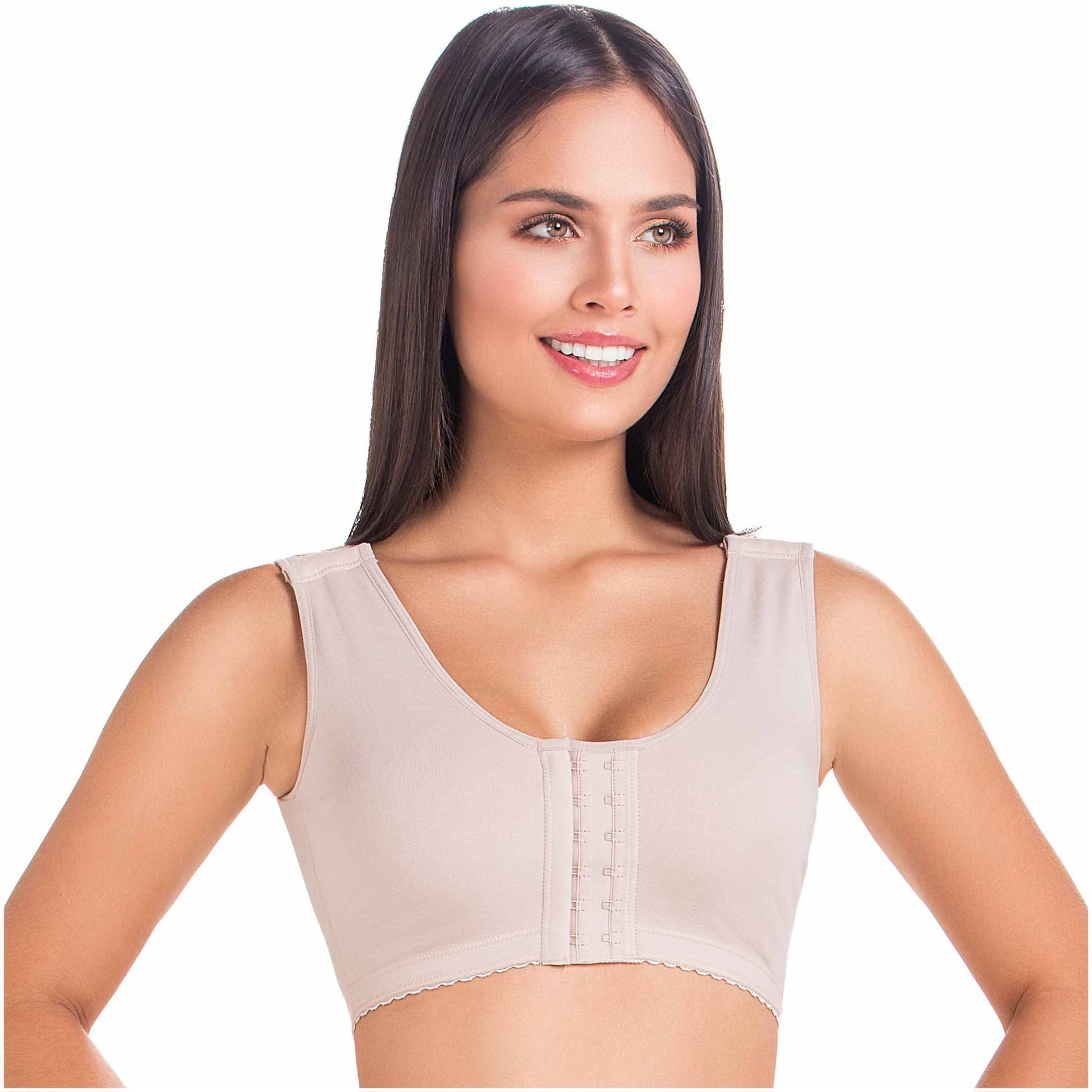 MariaE Fajas 9304 | Perfect Post Surgery Bra for Women | Ideal Soft Bra with Wide Straps - fajacolombian