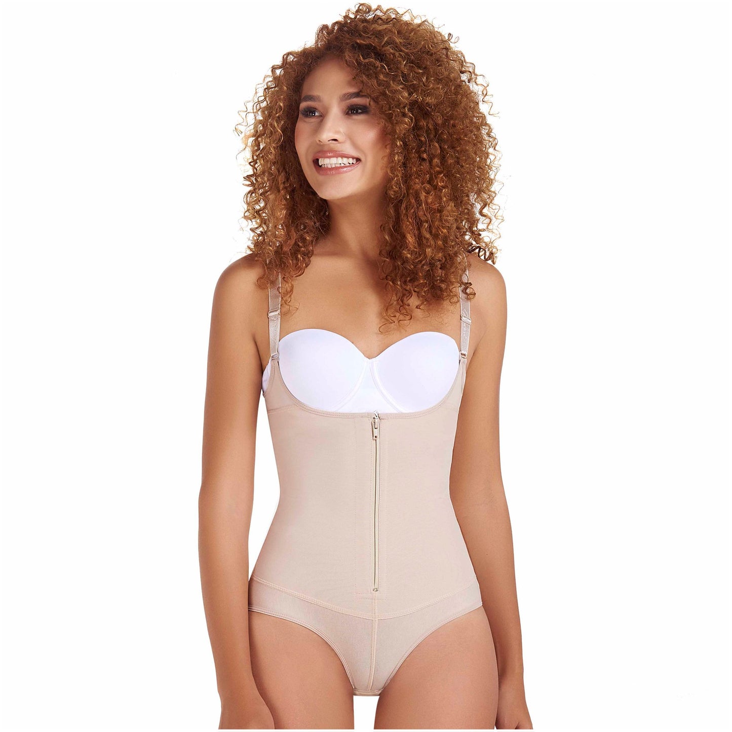MariaE Fajas 9415 | Slimming Bodysuit Shapewear | Women Thong Sleeveless Shaping Lace Bodysuit | Daily Use - fajacolombian
