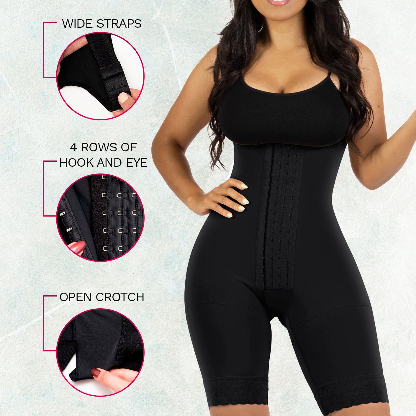 Bling Shapers 098  | Comfortable Tummy Control Bodyshaper | Perfect Butt Lifter Bodysuit | Colombian Shapewear for Postpartum and Post Surgery - fajacolombian