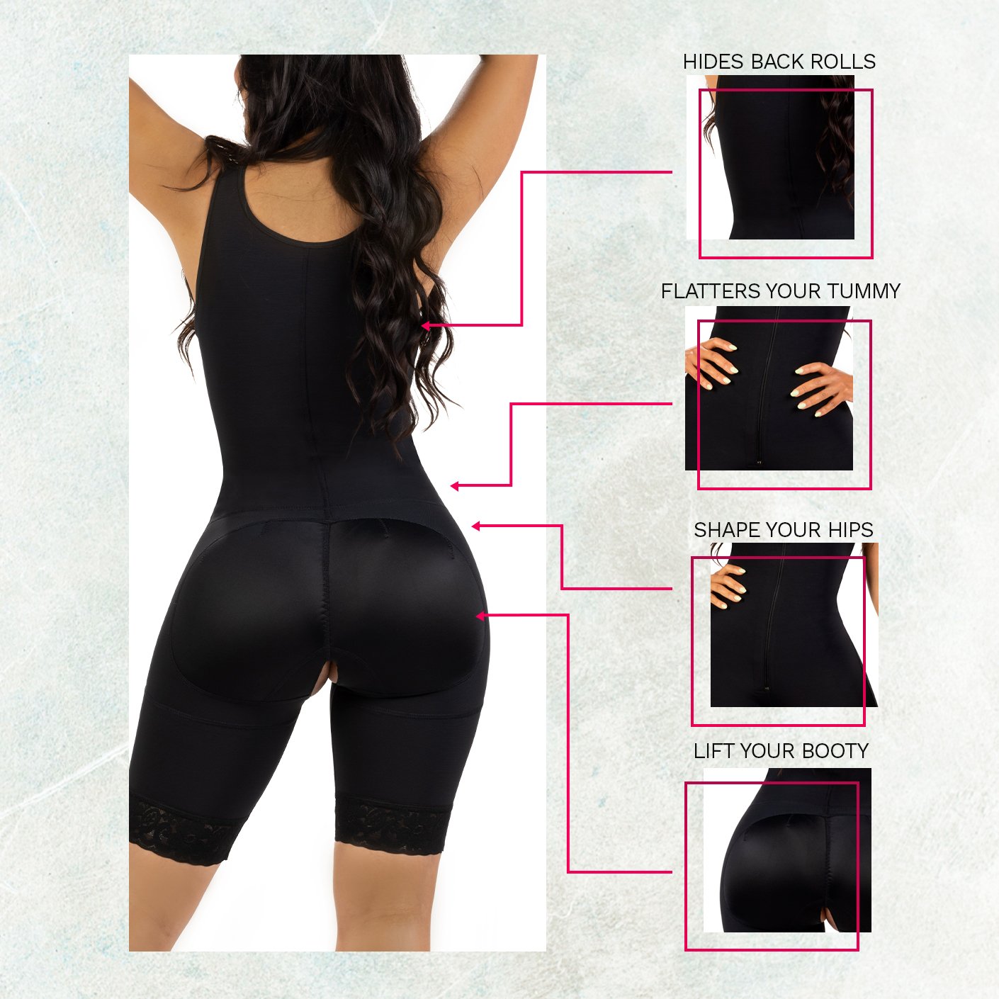 Bling Shapers 098  | Comfortable Tummy Control Bodyshaper | Perfect Butt Lifter Bodysuit | Colombian Shapewear for Postpartum and Post Surgery - fajacolombian