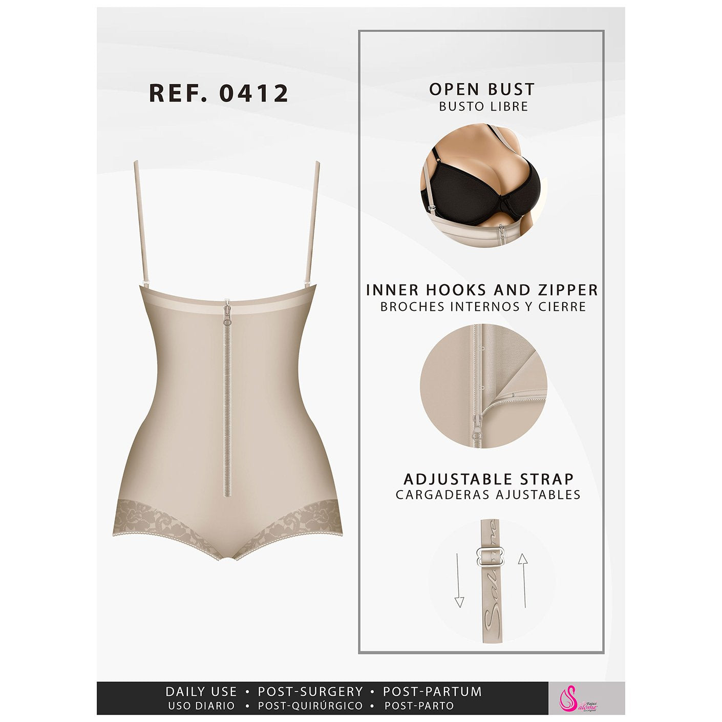 Strapless Butt Lifting Shapewear Girdle for Dresses