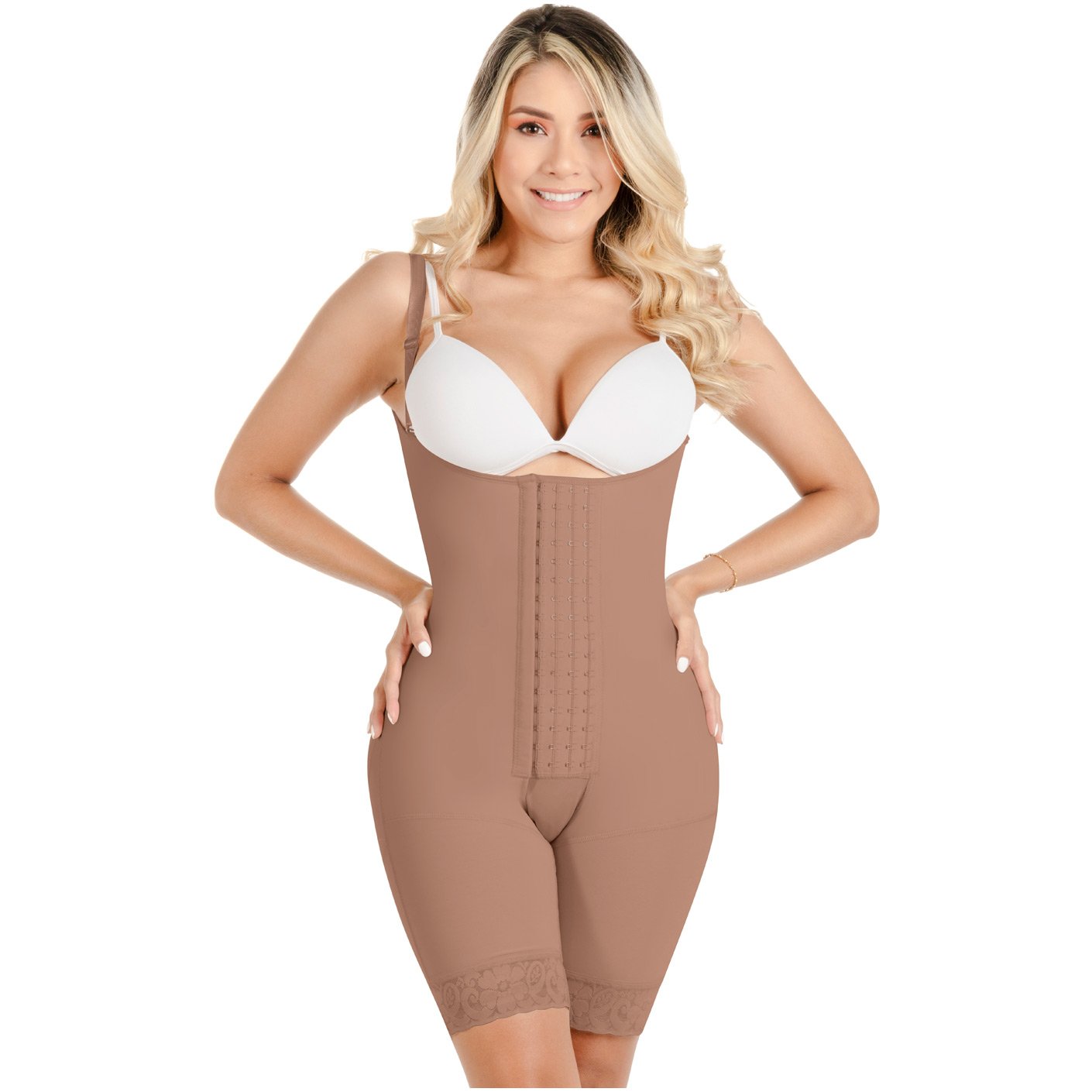 Sonryse 047 | Soft Post-surgery Body Shaper for Women | Classic Strapless Short Length Body Shaper for Women - fajacolombian