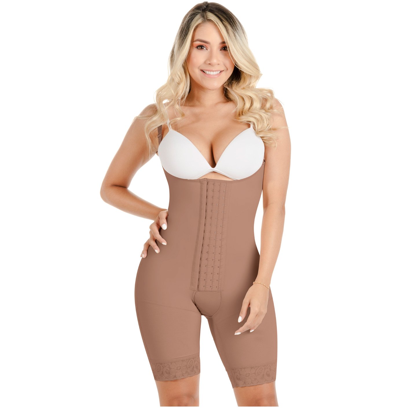 Sonryse 047 | Soft Post-surgery Body Shaper for Women | Classic Strapless Short Length Body Shaper for Women - fajacolombian