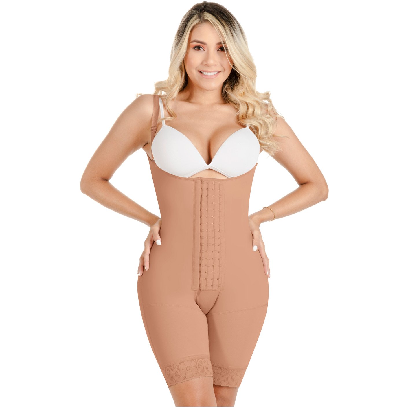 Sonryse 047 | Soft Post-surgery Body Shaper for Women | Classic Strapless Short Length Body Shaper for Women - fajacolombian