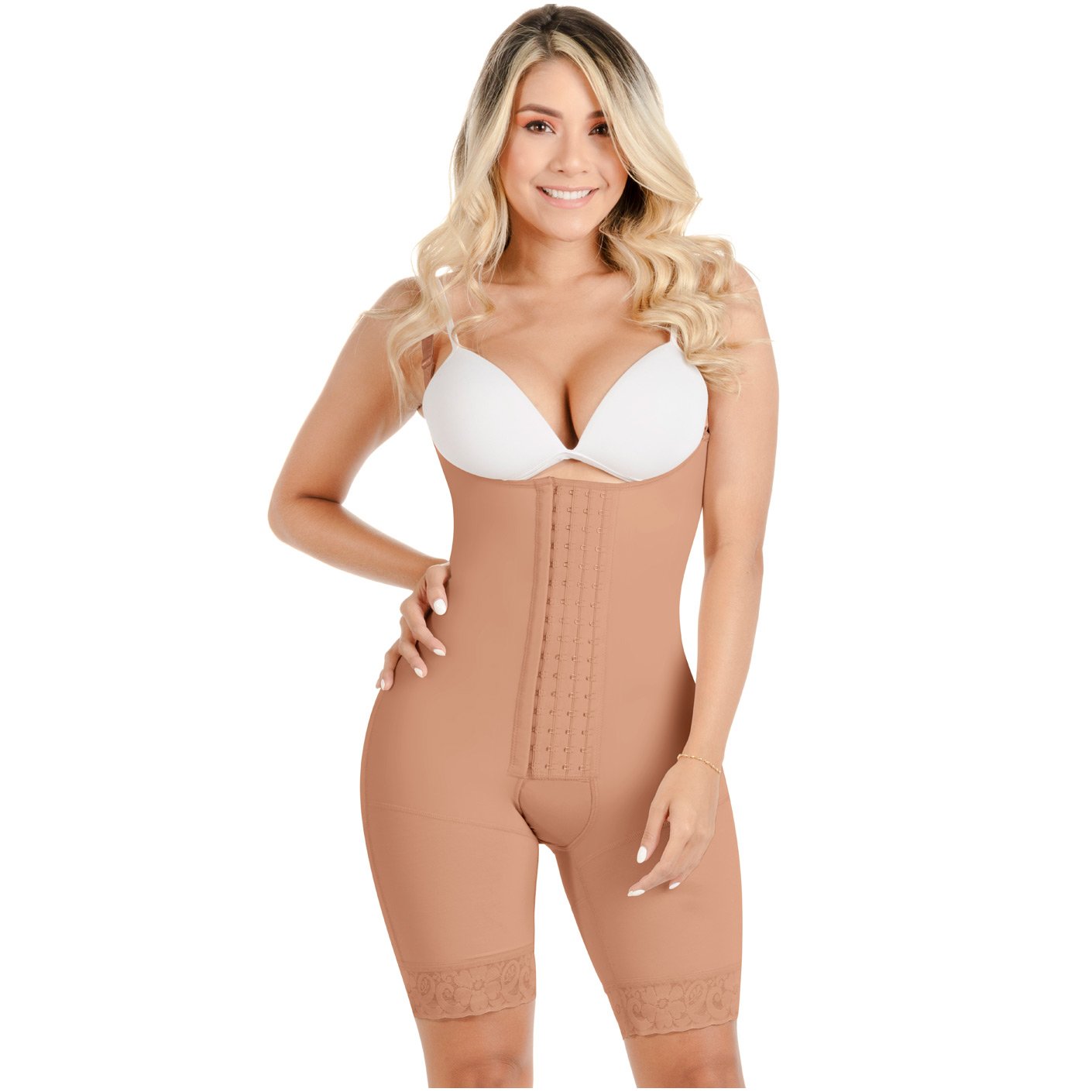 Sonryse 047 | Soft Post-surgery Body Shaper for Women | Classic Strapless Short Length Body Shaper for Women - fajacolombian