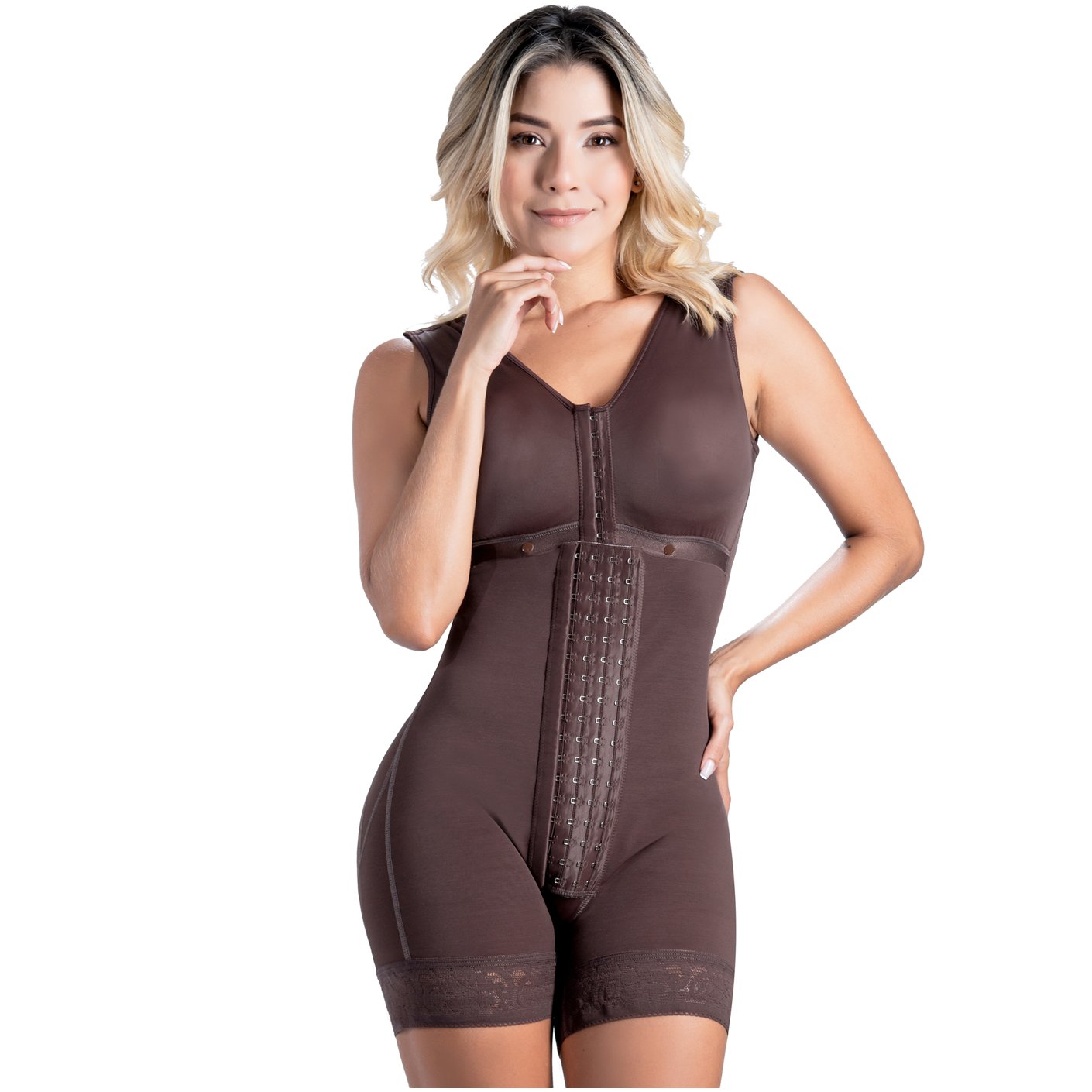 SONRYSE 086BF | Wide Straps Postpartum Tummy Control Body Shaper | Post-Surgery Bodyshaper Bodysuit for Women - fajacolombian